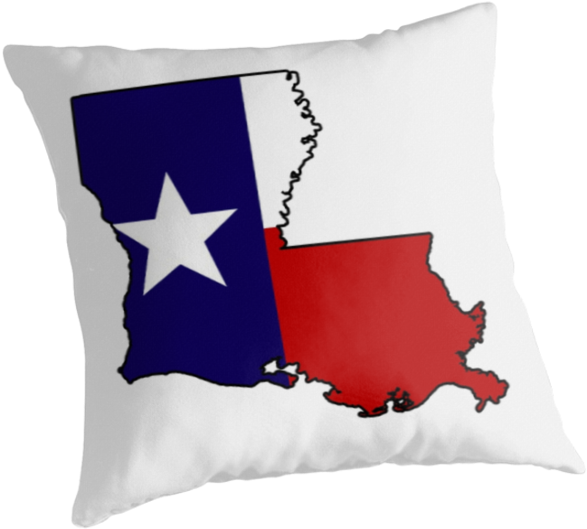 Texas Flag Outline Pillow Design PNG