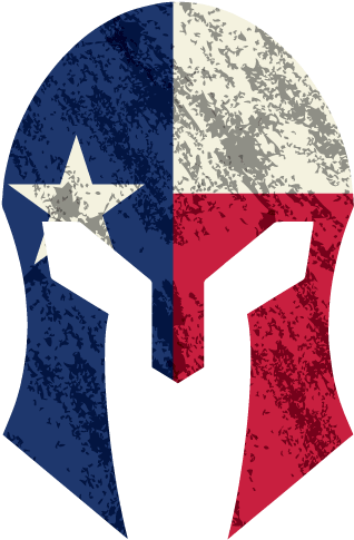 Texas Flag Spartan Helmet Graphic PNG