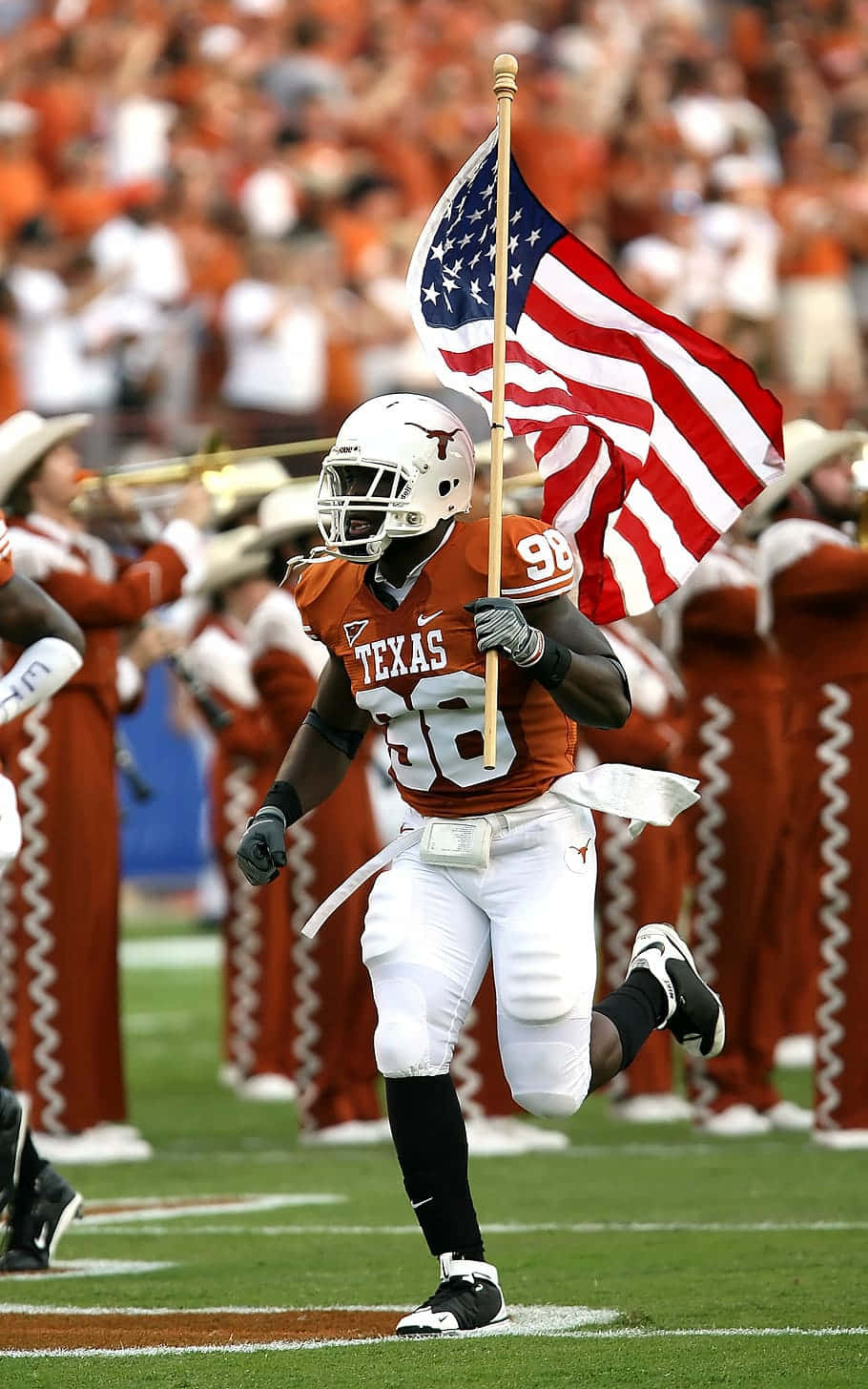 Calciodel Texas Bandiera Degli Stati Uniti D'america Sfondo