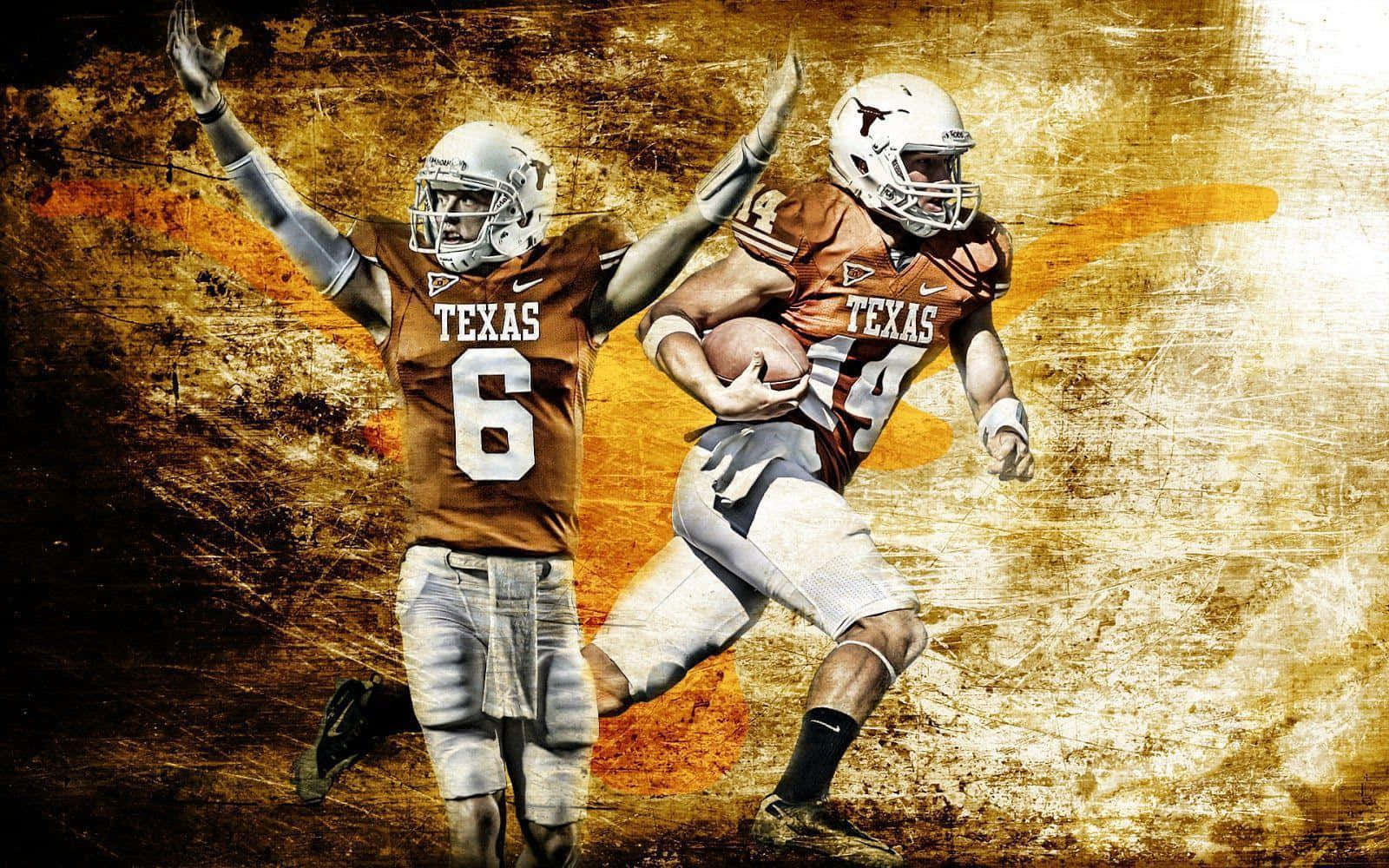 Kom og følg kraften af college fodbold i Texas! Wallpaper