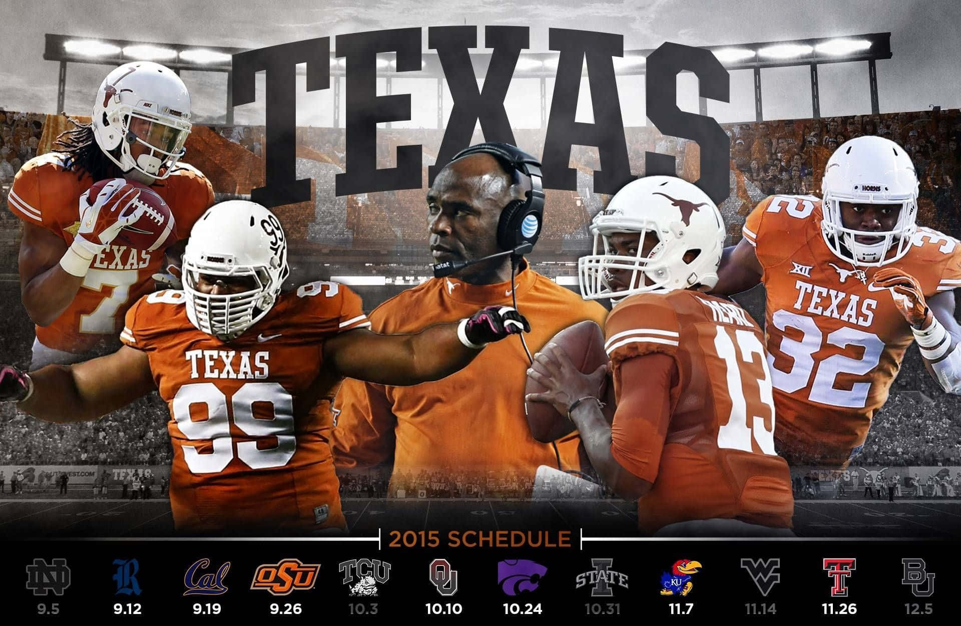 Texas Football Fans Celebrate Another Big Win. Wallpaper