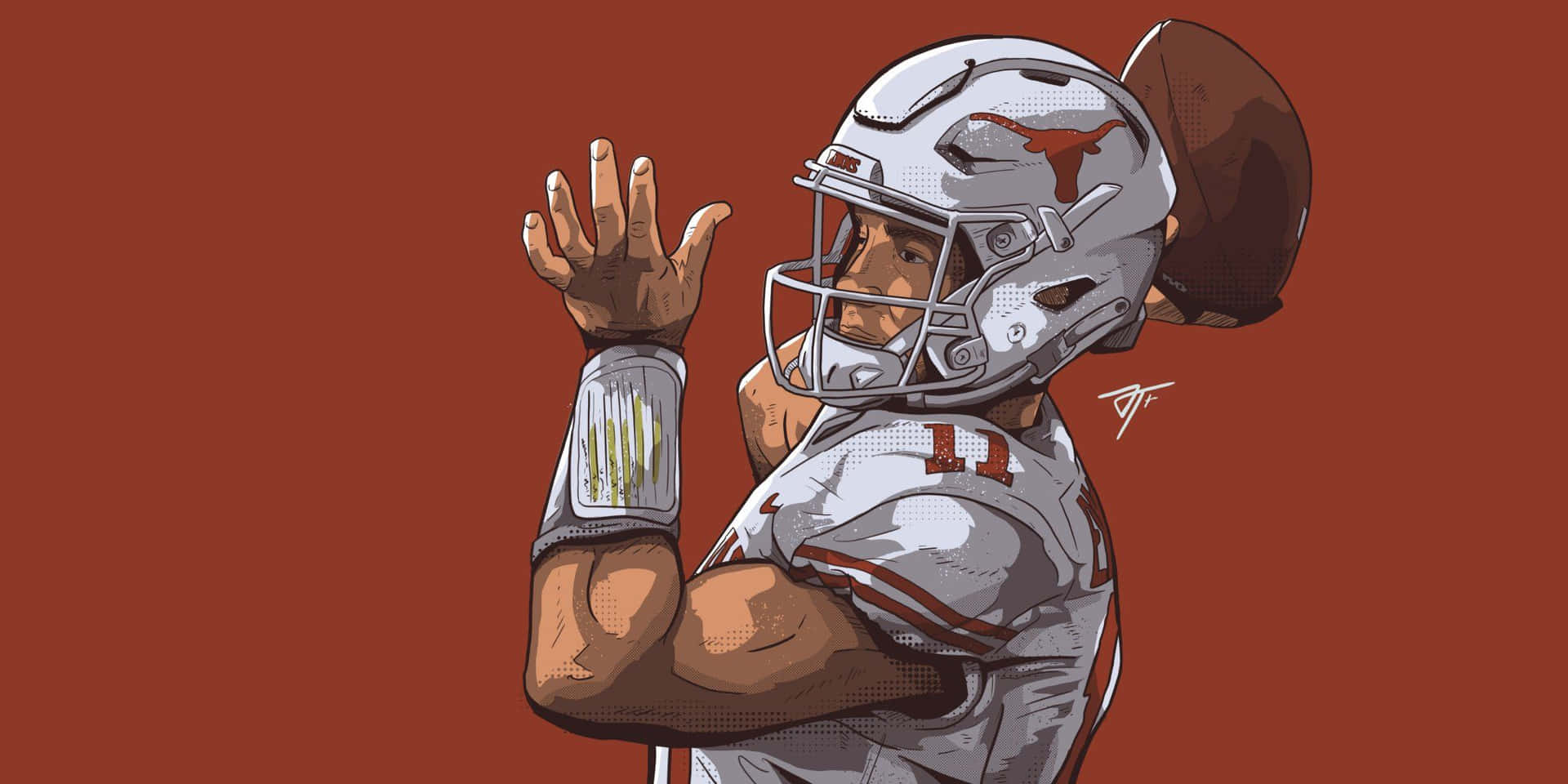 Texas Football: Longhorns Leaving the Field Victorious Wallpaper