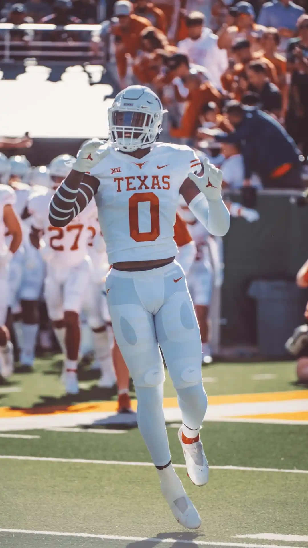 Texas Football Player Celebration Wallpaper