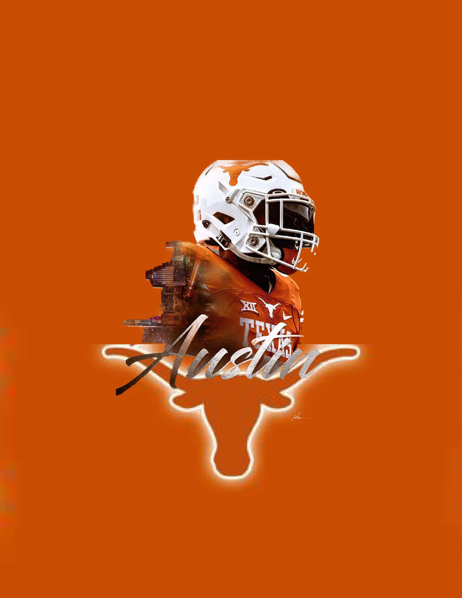 Calciodel Texas - Arte Arancione Sfondo