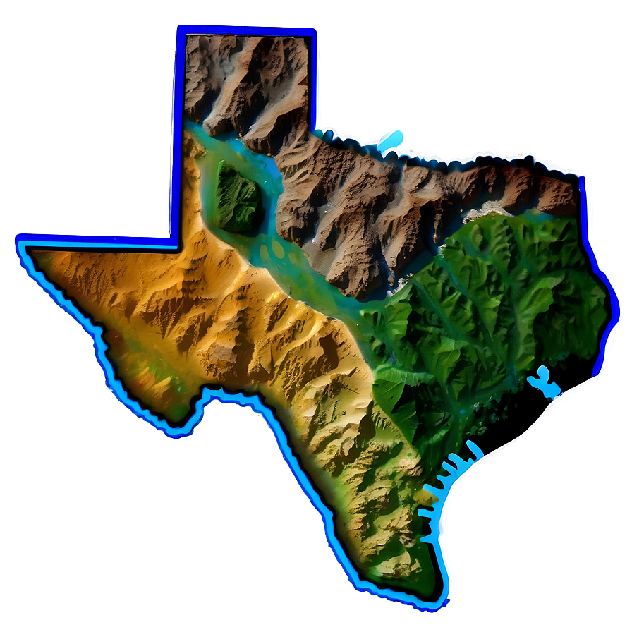 Texas Geographical Outline Png Atu PNG