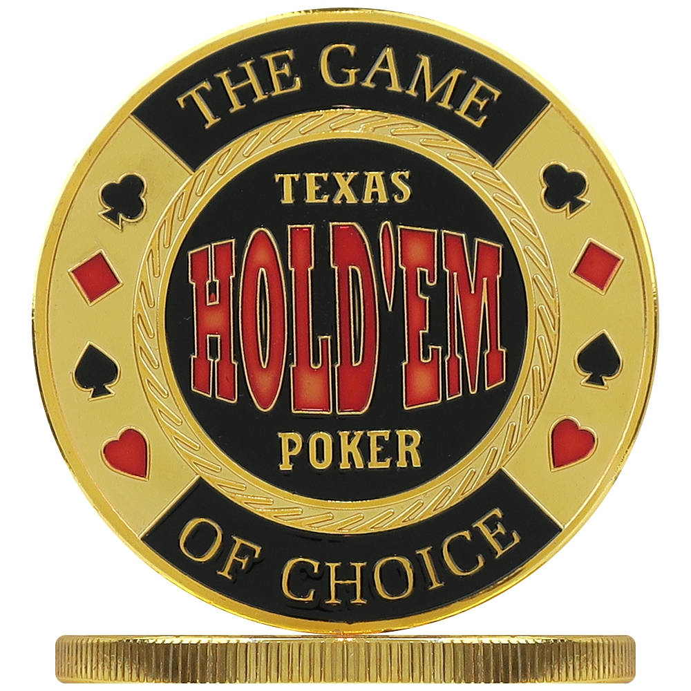 Texas Hold'em Golden Chip Tapet Wallpaper