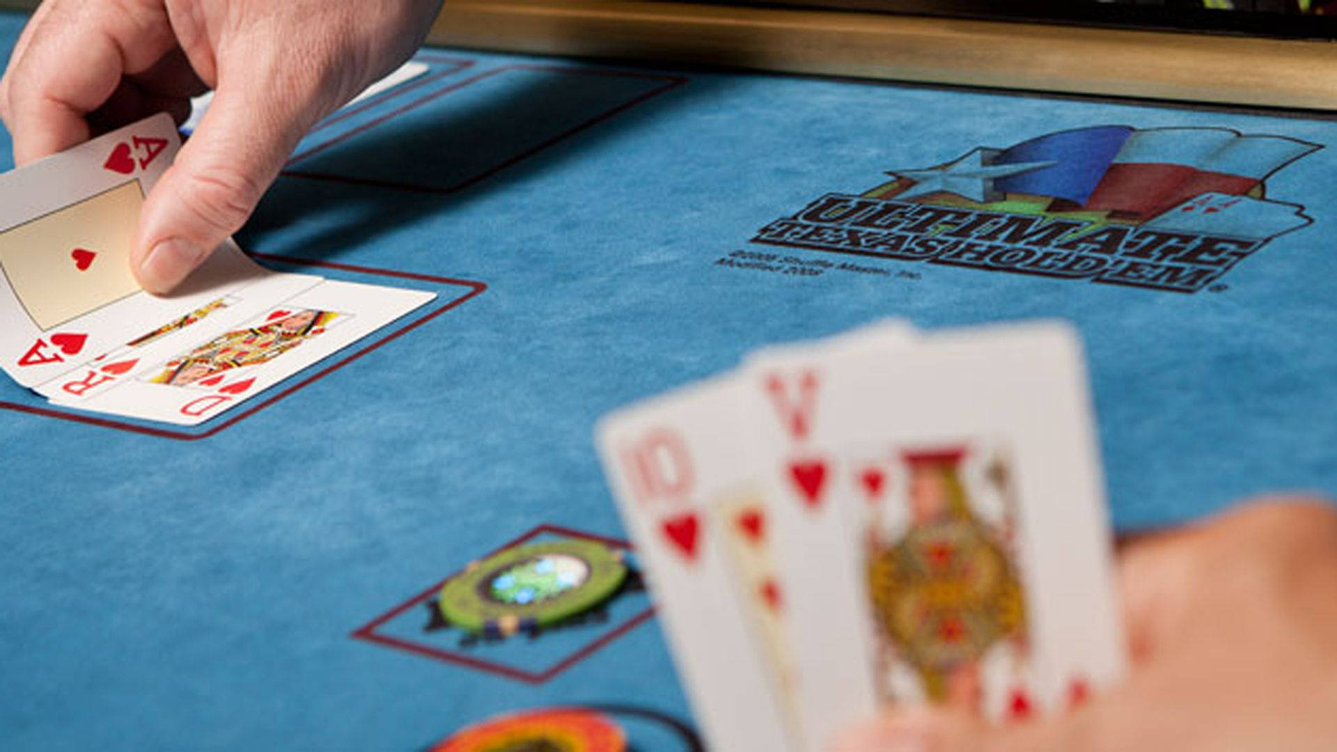 Jugadoresde Texas Hold'em Con Cartas Fondo de pantalla