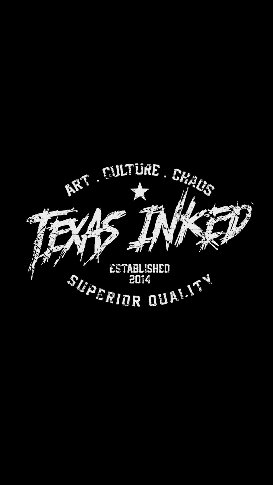 Texas Inked Logo Black Background Wallpaper