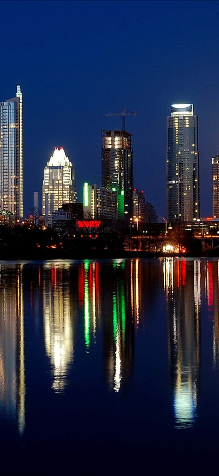 Texas Iphone Austin Skyline Evening Wallpaper