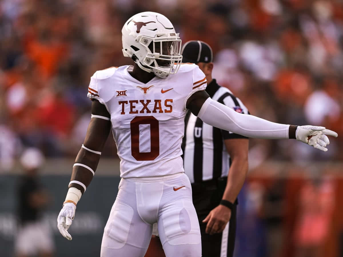 Texas Longhorns Voetballer Nummer 0 Achtergrond