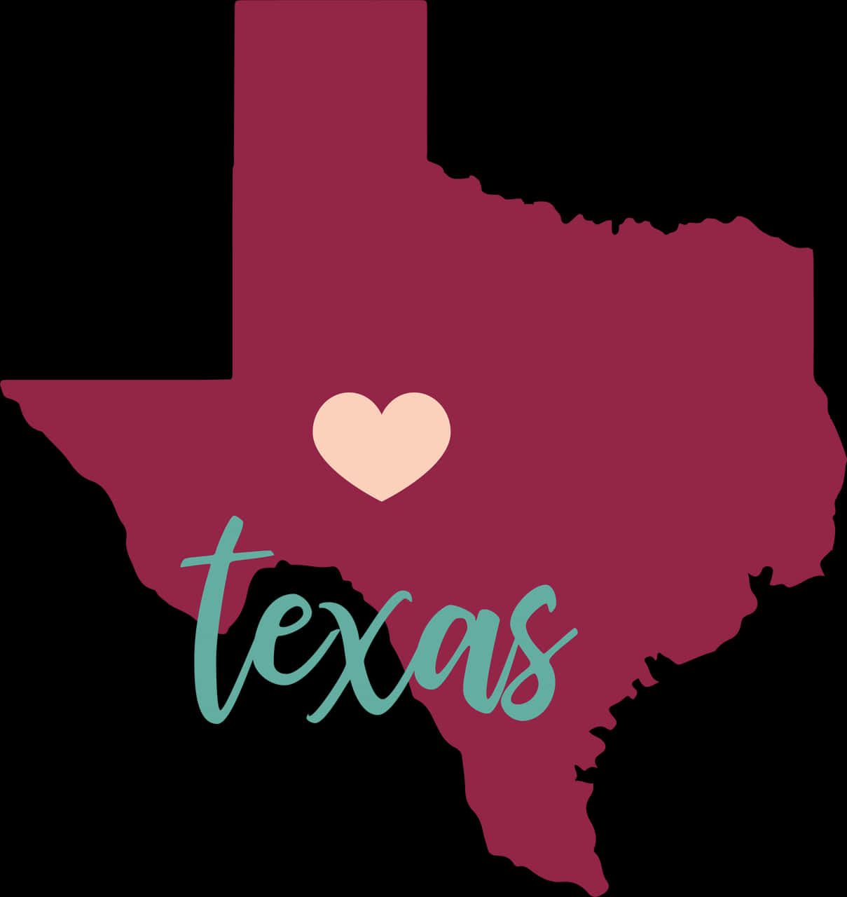 Texas Love Graphic PNG