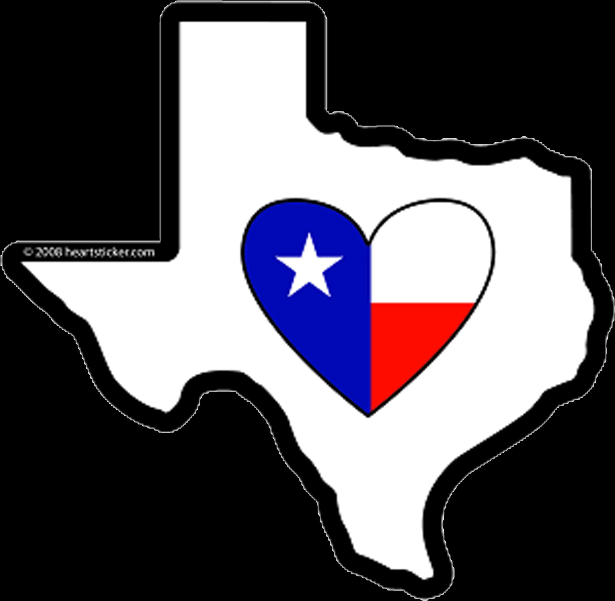 Texas Love Heart Graphic PNG