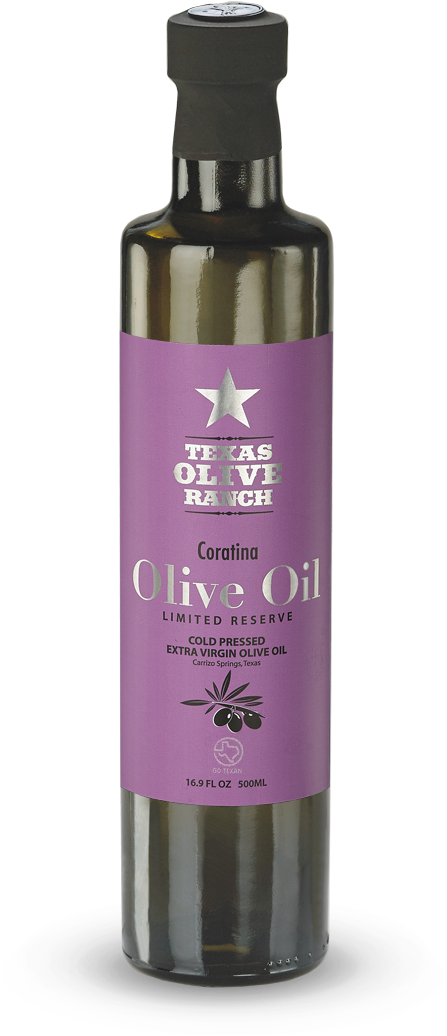 Texas Olive Ranch Coratina Olive Oil Bottle PNG