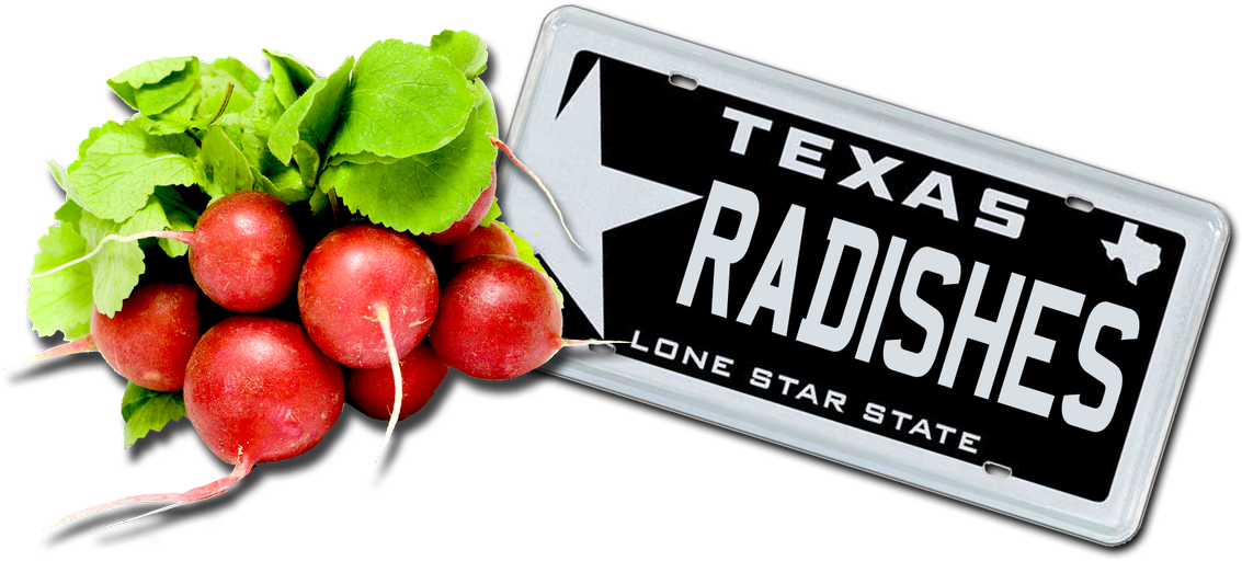 Texas Radishes License Plate PNG