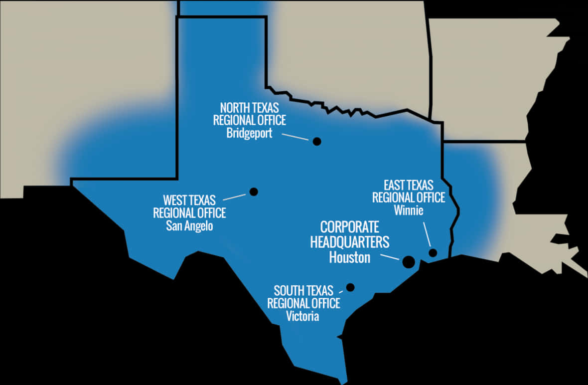 Texas Regional Offices Map PNG