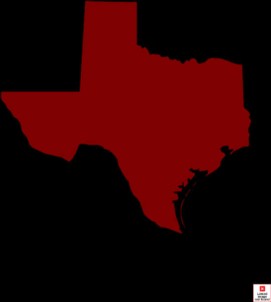 Texas Silhouette Red Background PNG