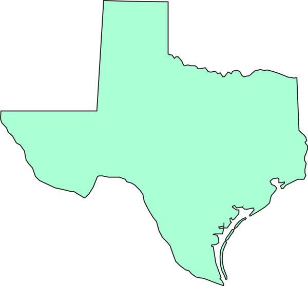 Texas State Outline Graphic PNG