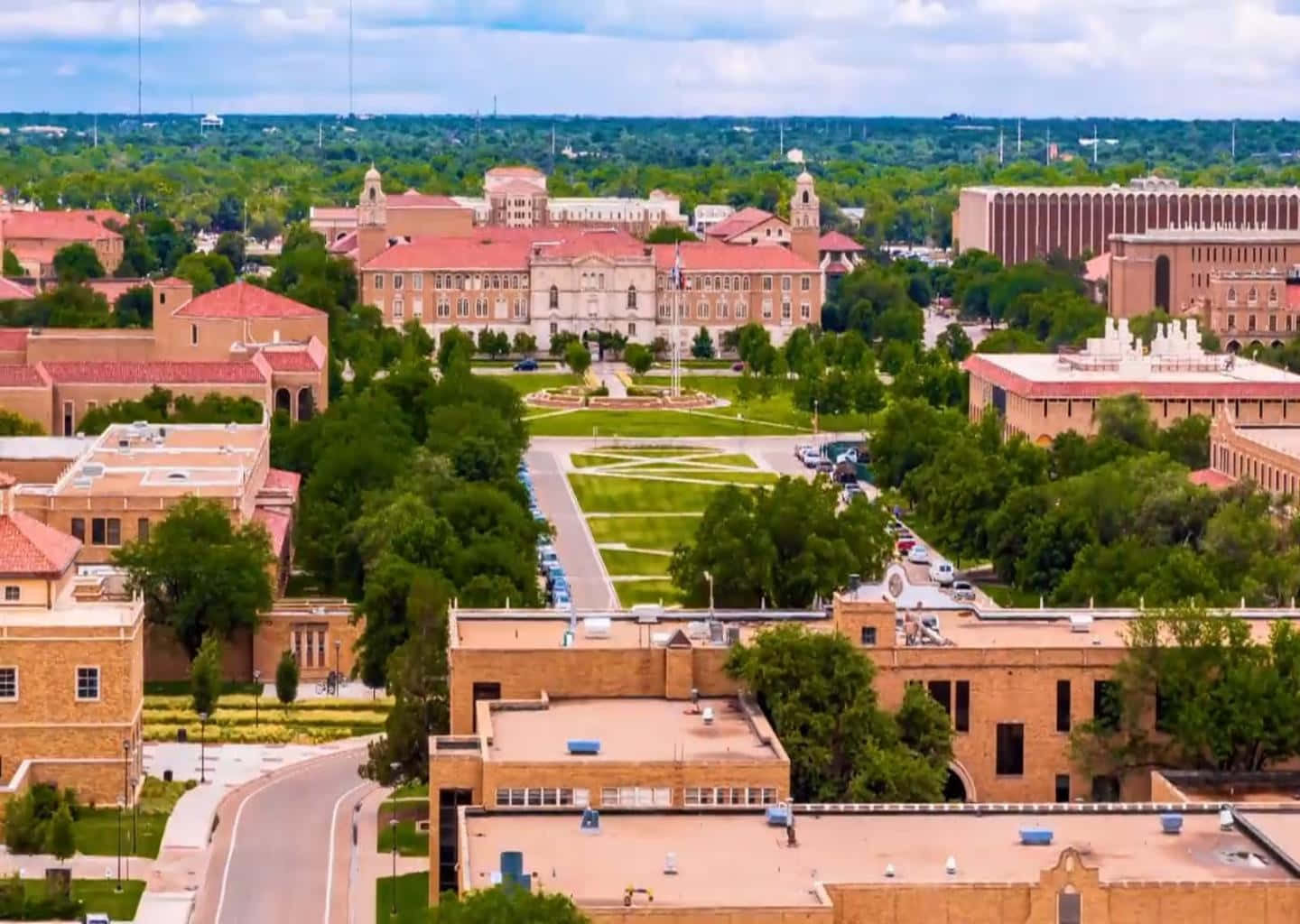 Unosfondo Con Una Vista Del Campus Di Nebraska Sfondo