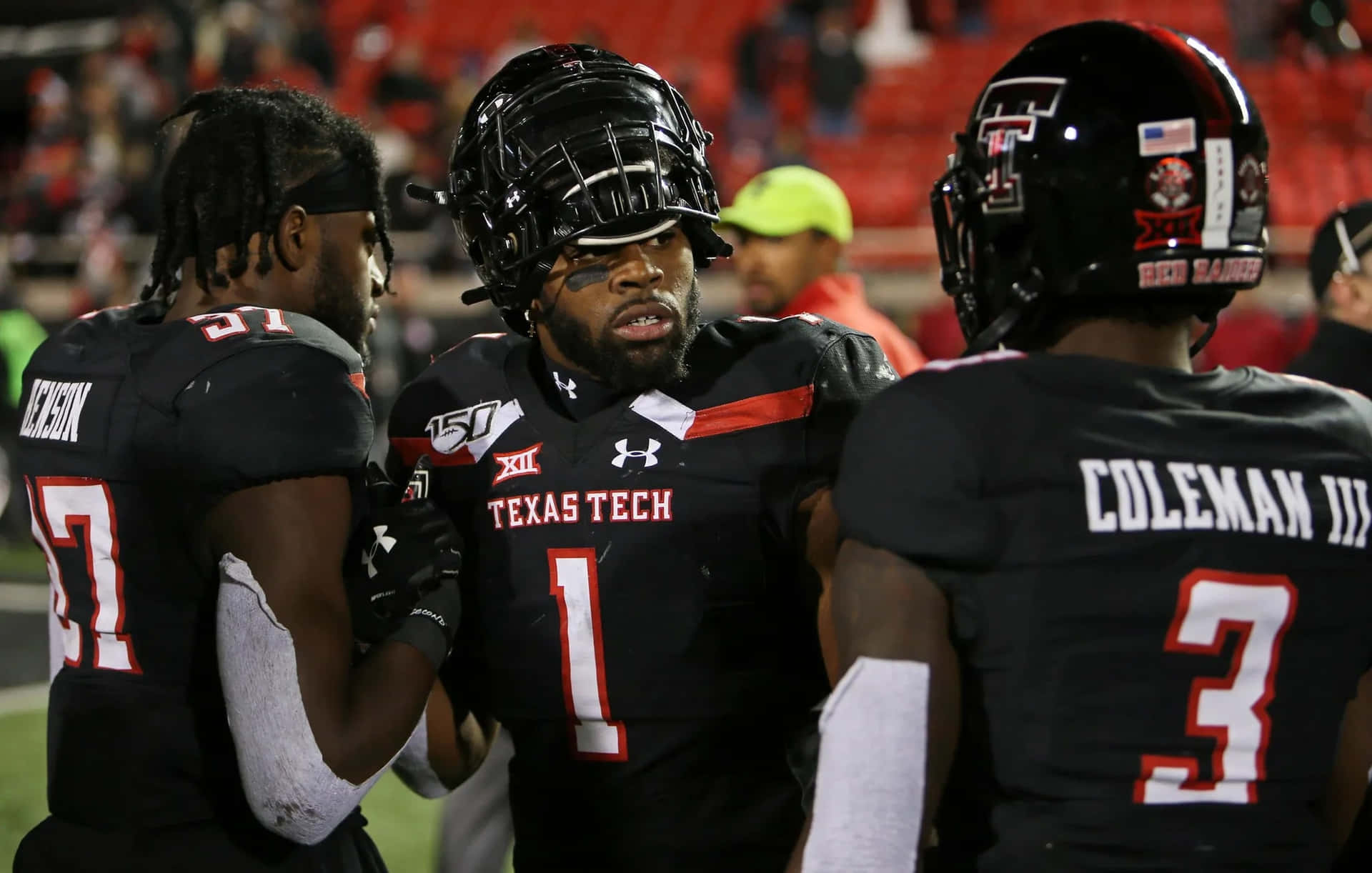 Texas Tech Football Players Discussion Wallpaper