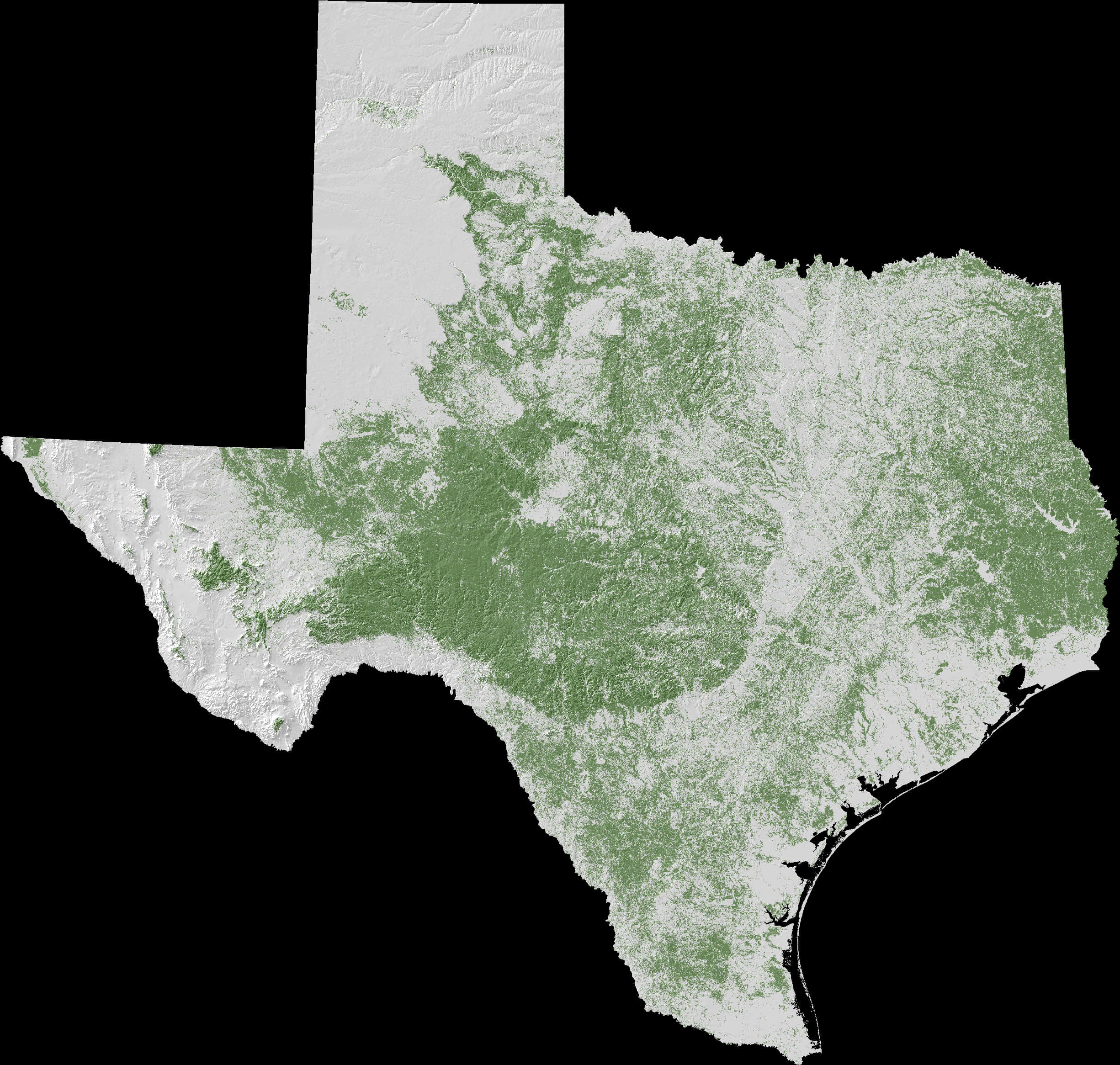 Texas Vegetation Map PNG