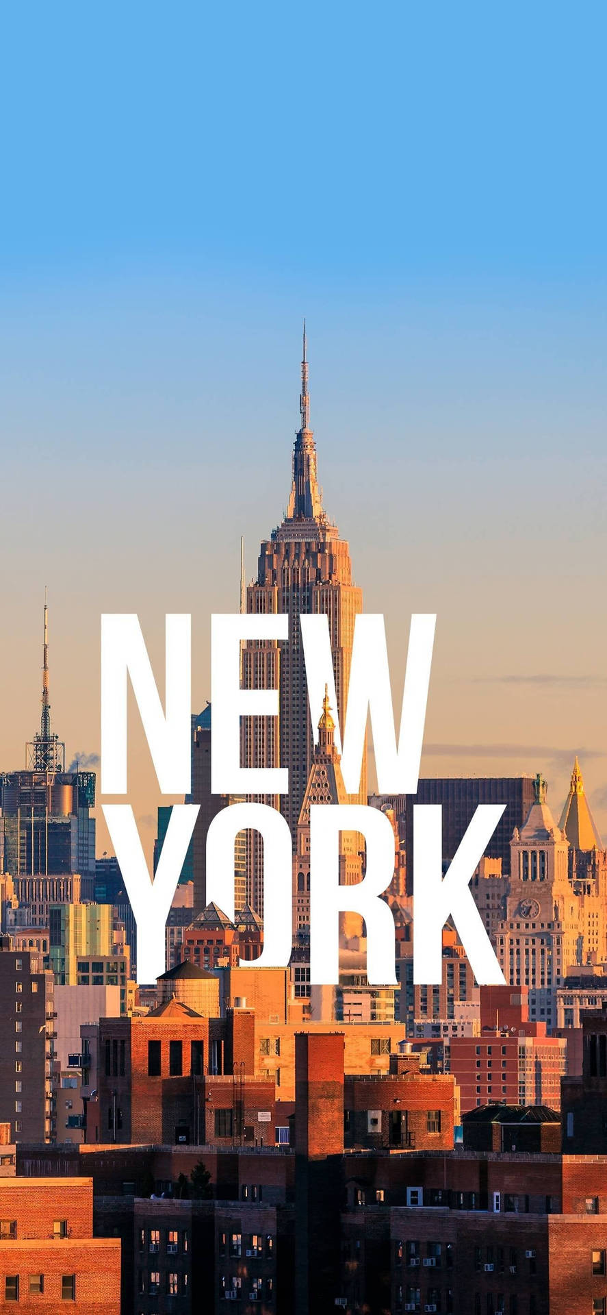 Text Over By New York iPhone-baggrunden Wallpaper