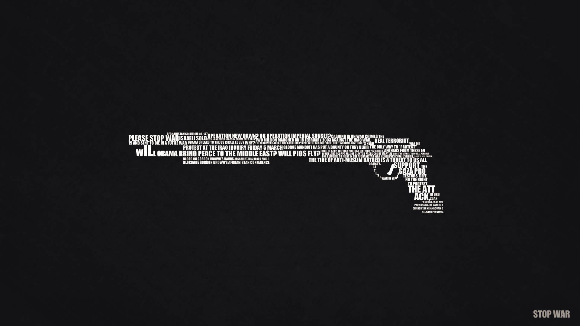 Text Shotgun Wallpaper