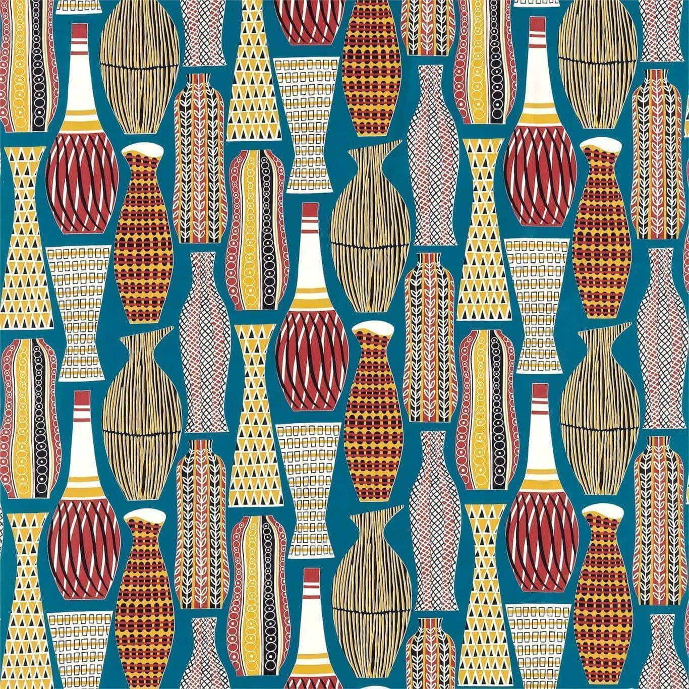 Close Up Detail of Colorful Textile Art Wallpaper