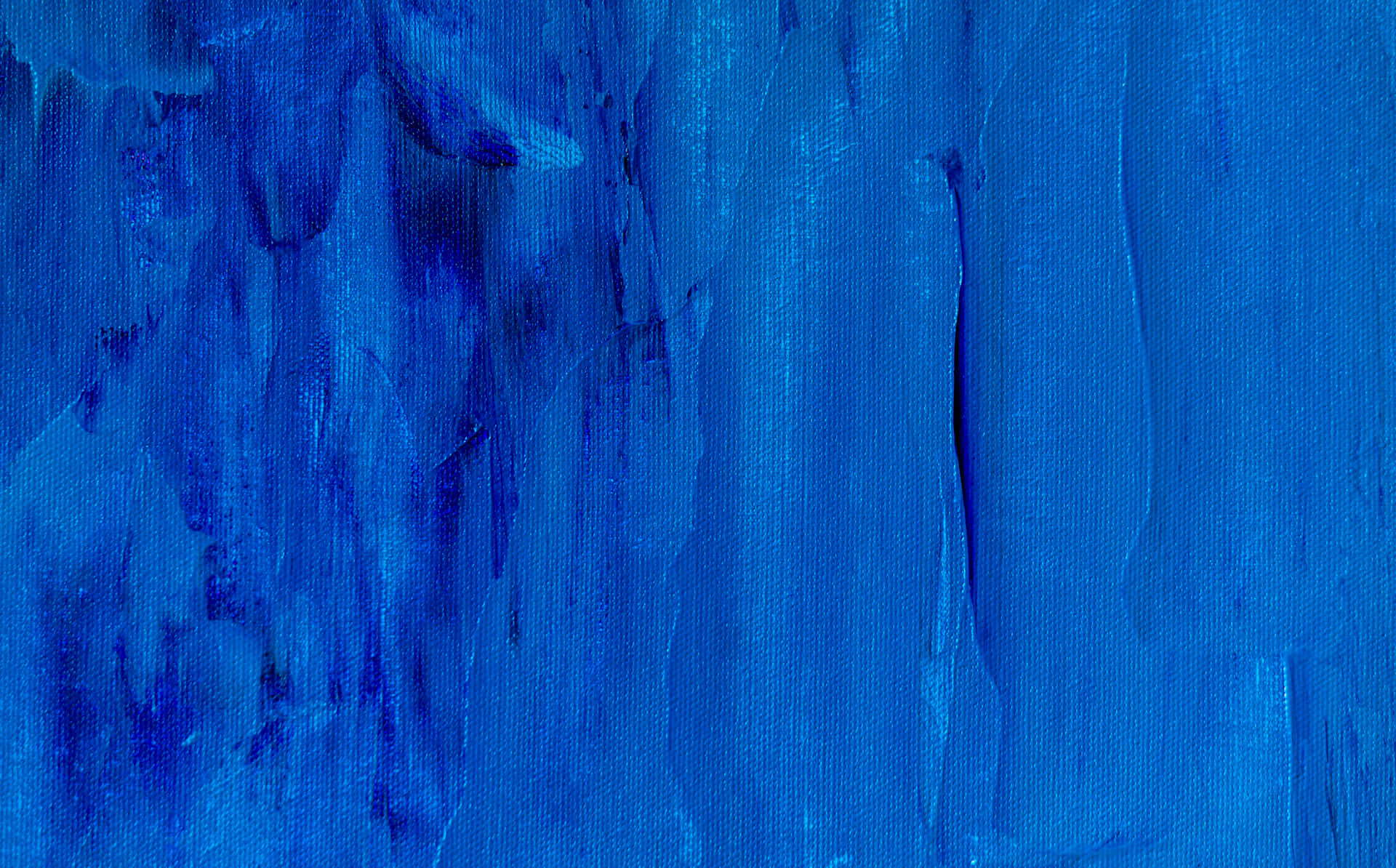 a blue painting with a white background