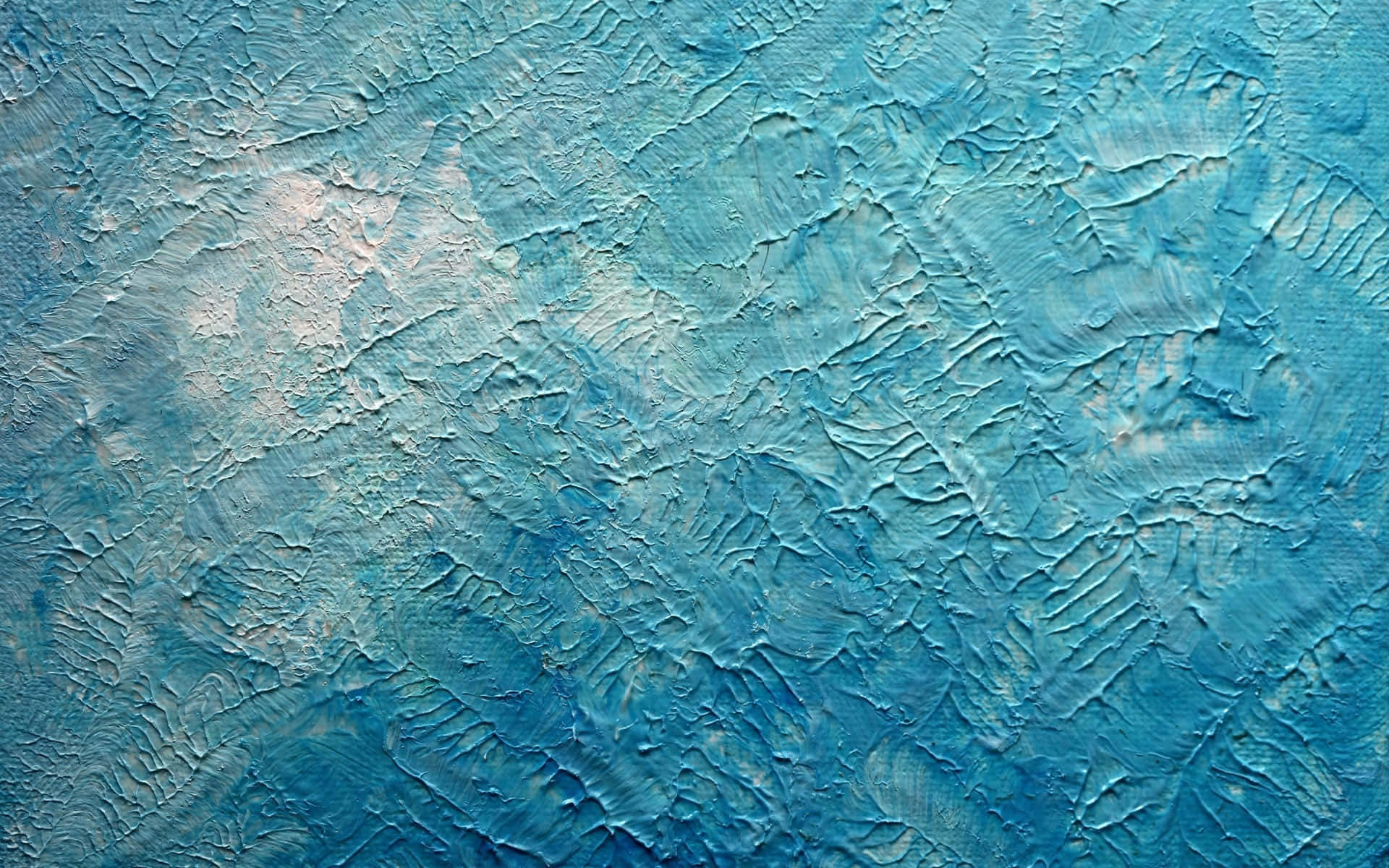 a painting of a blue and white painting