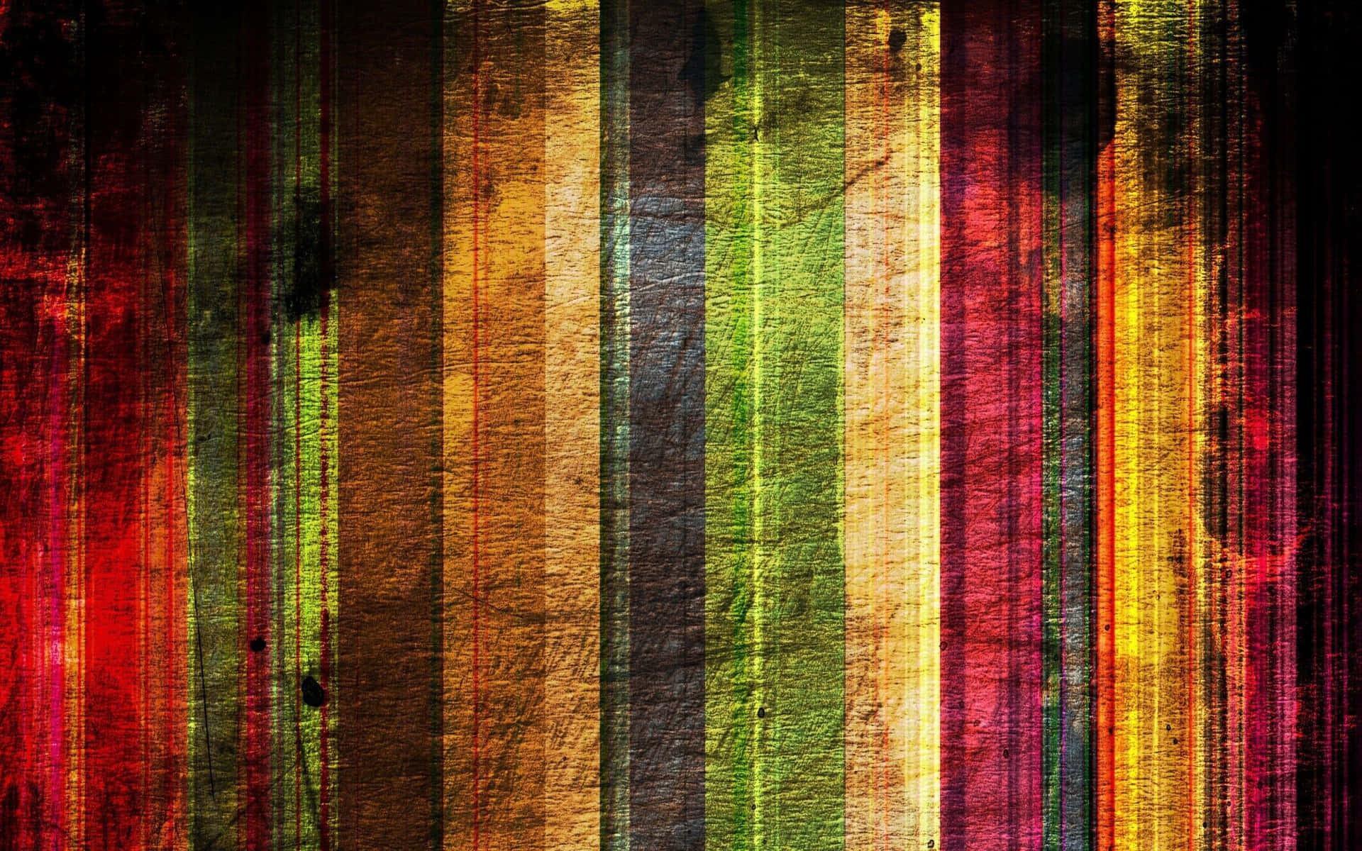 a colorful striped background with a dark background