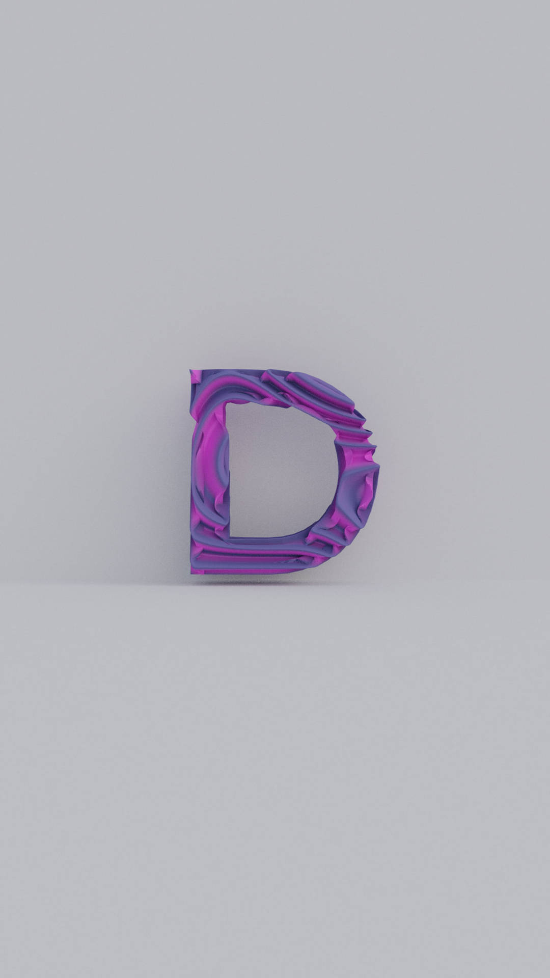 Textured 3d Letter D Phone Background