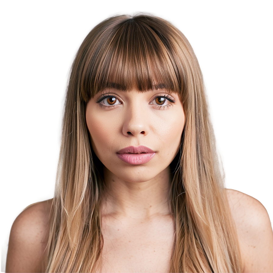 Textured Bangs Hairstyles Png 05252024 PNG