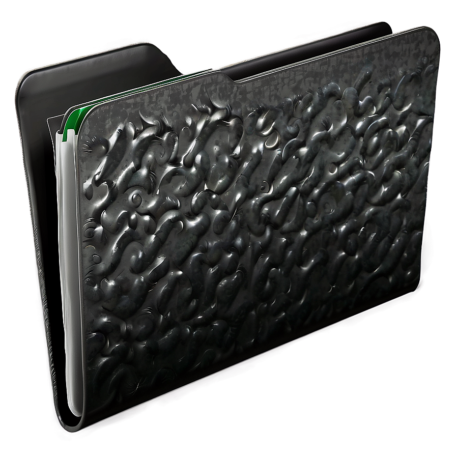 Textured Black Folder Background Png Yjm PNG
