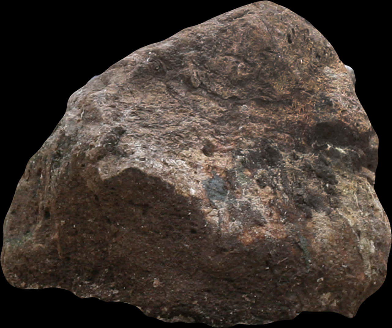 Textured Brown Rock Isolated PNG