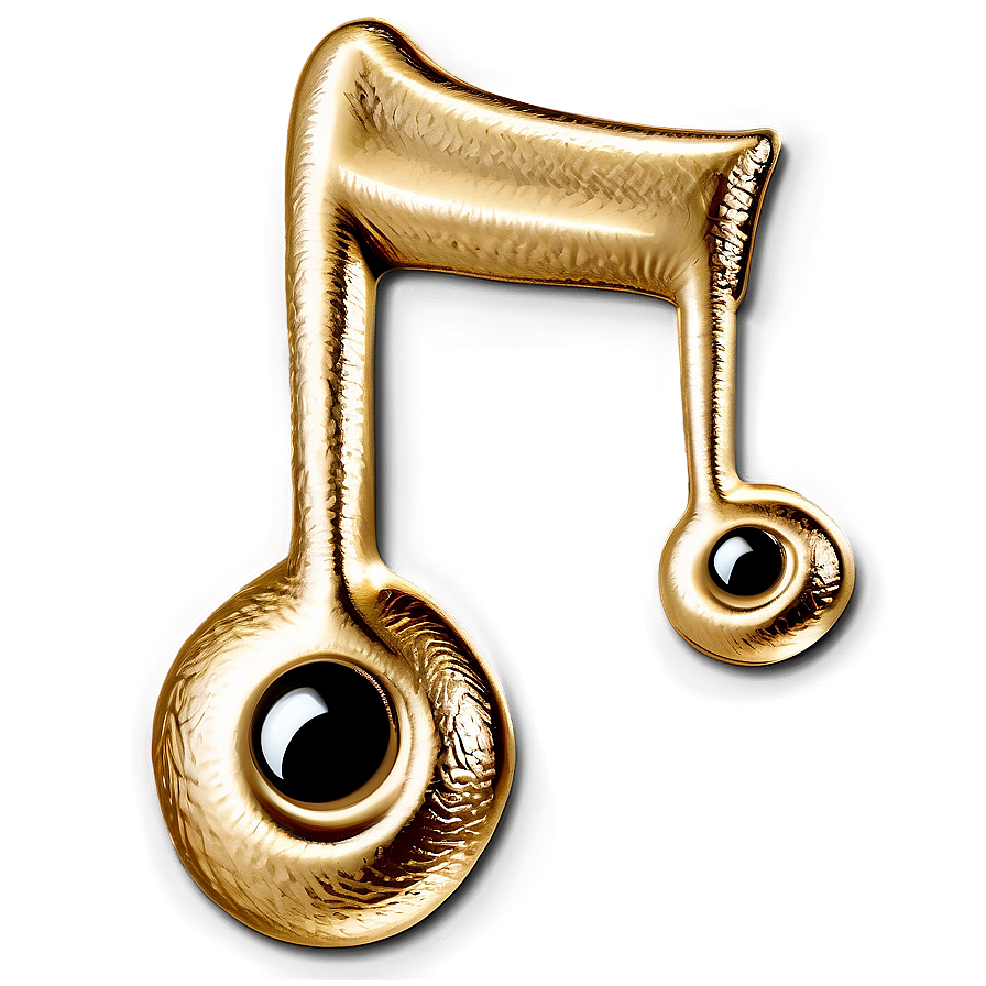 Textured Eighth Note Png 06132024 PNG