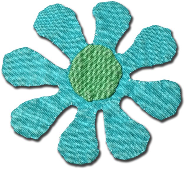 Textured Fabric Flower Design PNG