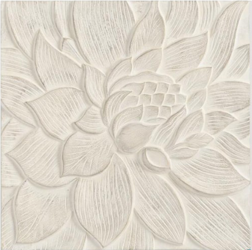 Textured Floral Relief Art PNG