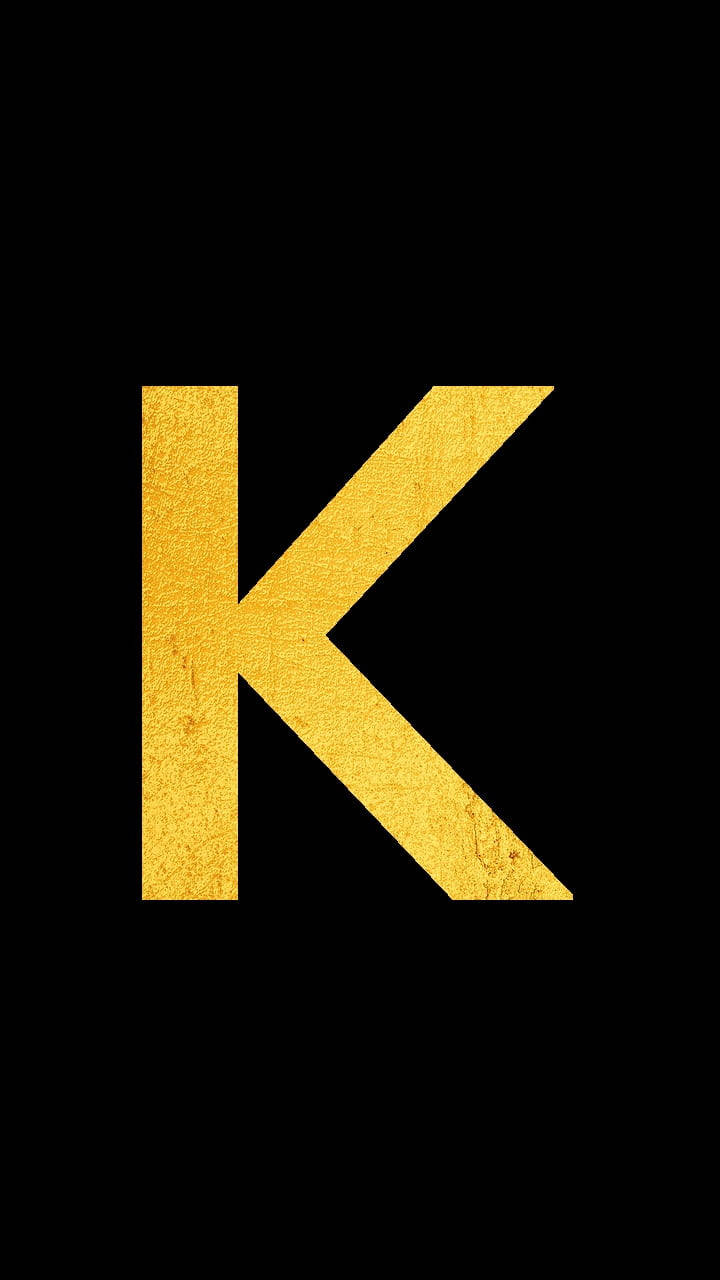 Textured Gold K Alphabet Picture