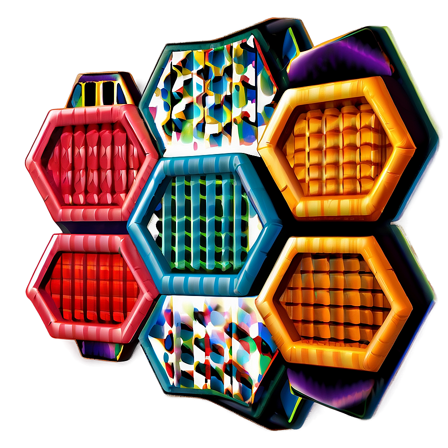 Textured Hexagon Pattern Png 87 PNG