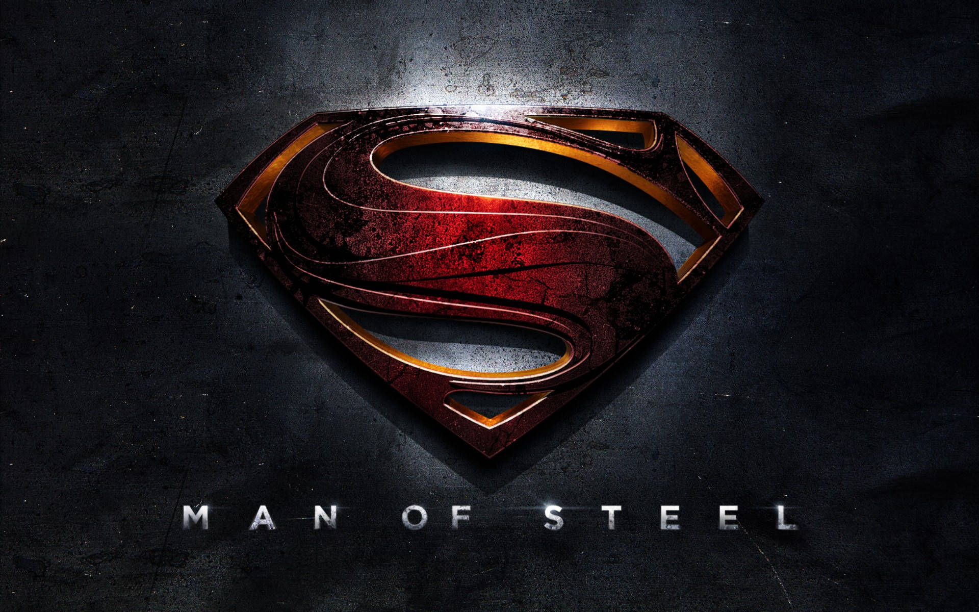 Textureradman Of Steel Superman-logotyp. Wallpaper