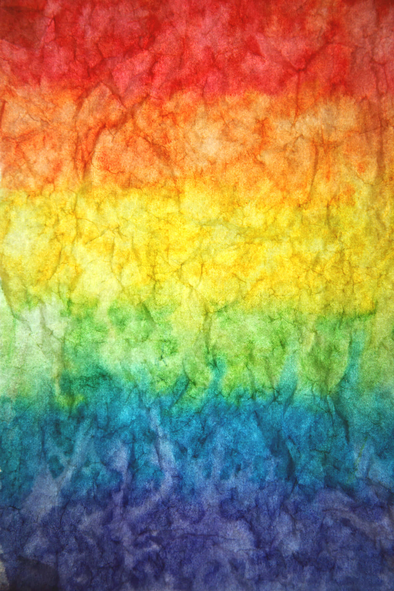 Tekstureret Papir Malet med Søde LGBT Regnbuehjerter Wallpaper