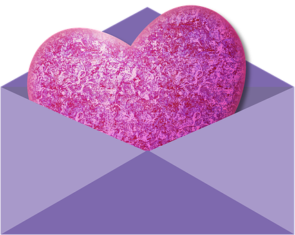 Textured Pink Heart Artwork PNG
