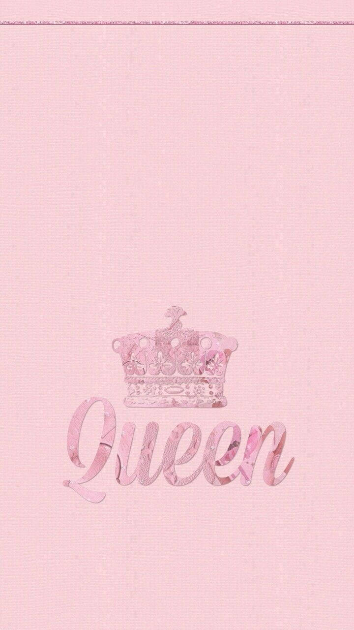 Tekstureret Pink Queen Girly Wallpaper Wallpaper