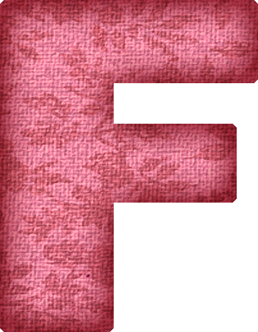 Textured Red F Letter Art PNG