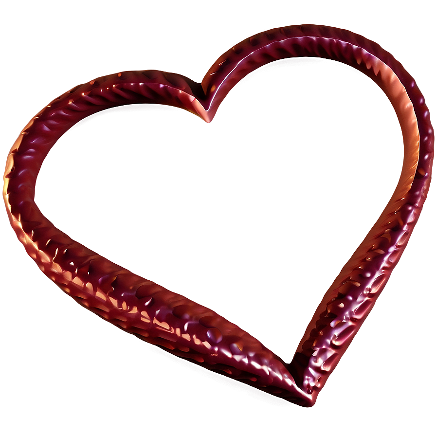 Textured Red Heart Emoji Png 06262024 PNG