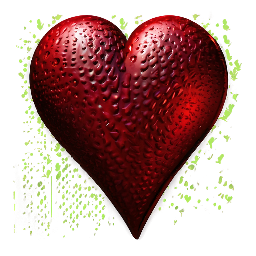 Textured Red Heart Emoji Png 22 PNG