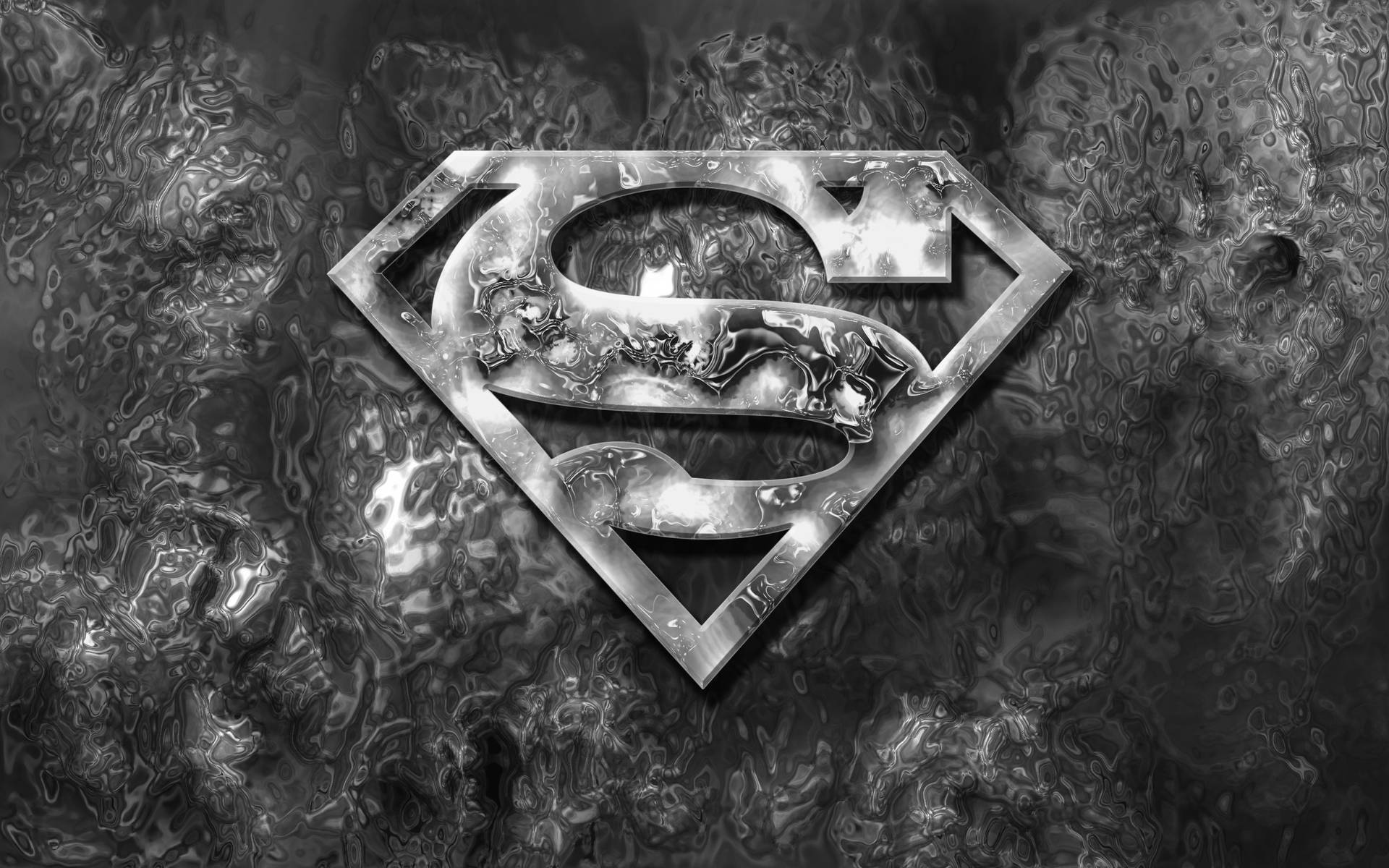Textured Silver Superman Logo Desktop Wallpaper