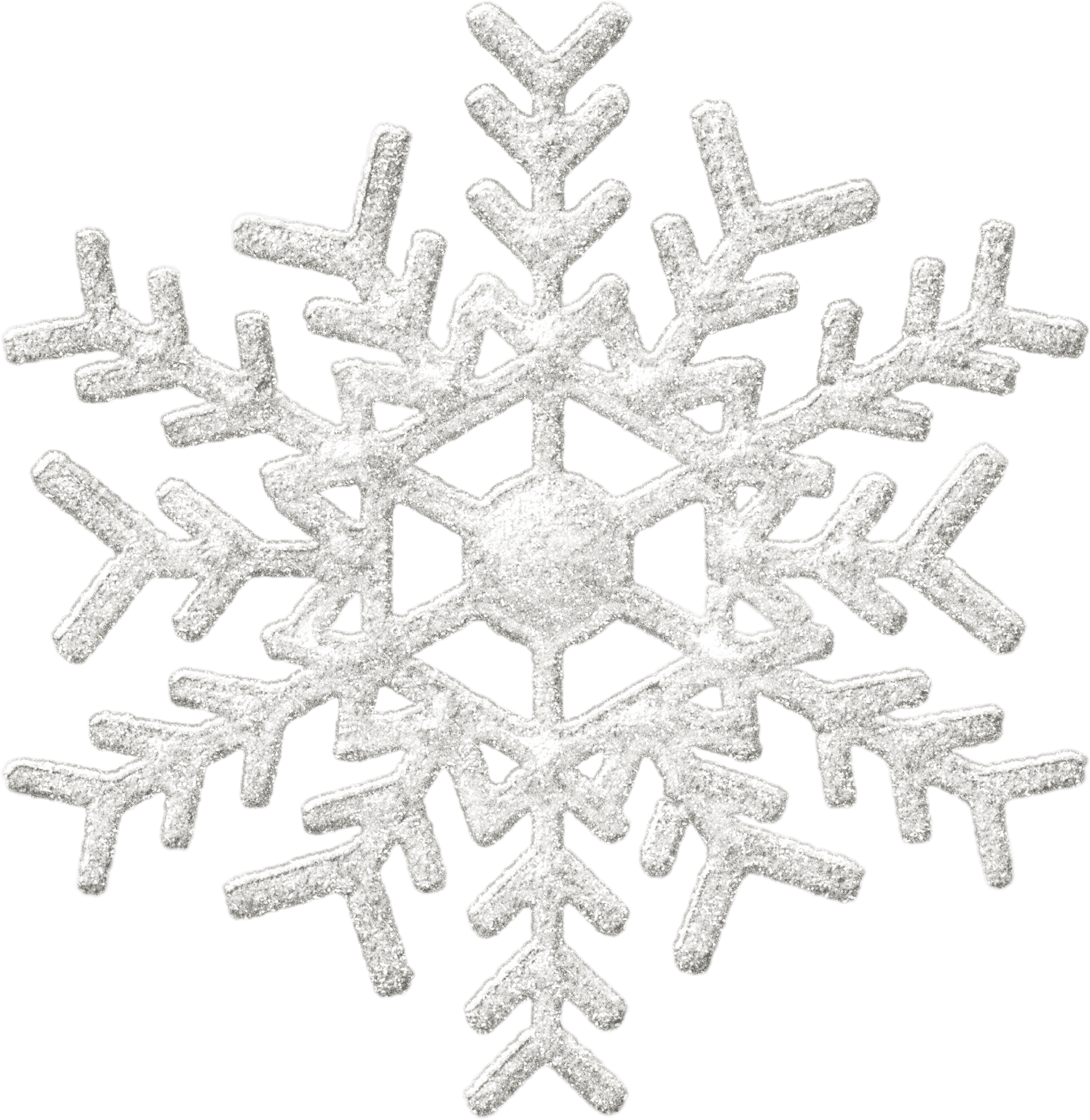 Textured Snowflake Illustration PNG