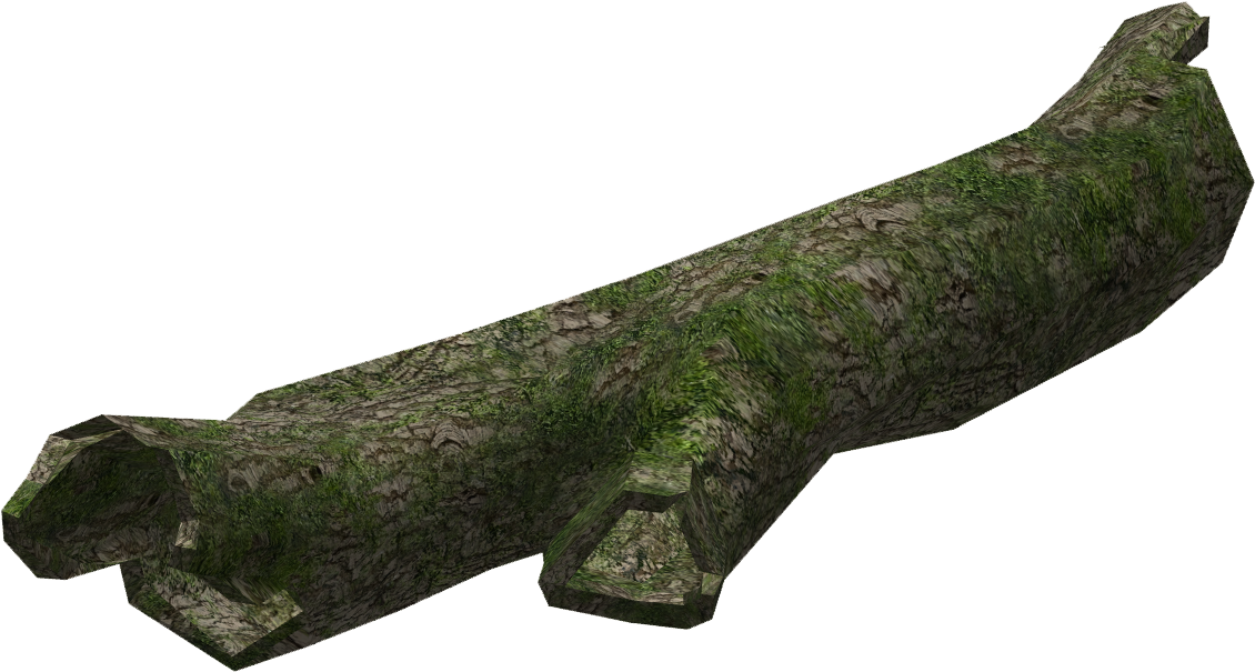 Textured Tree Log3 D Model PNG