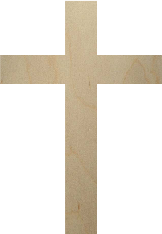 Textured Wooden Crosson Blue Background.png PNG